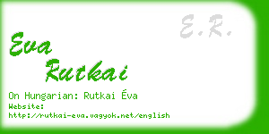 eva rutkai business card